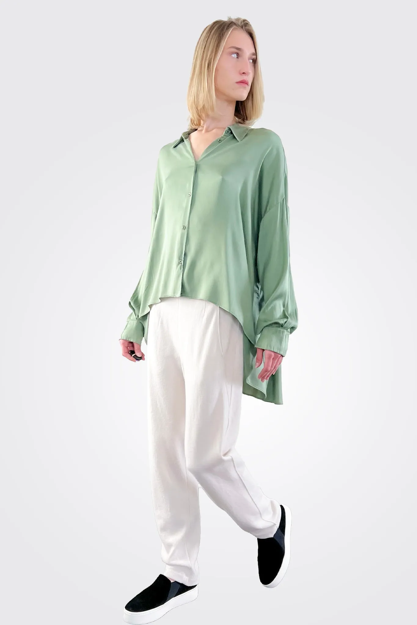 Hi Lo Blouse - Green