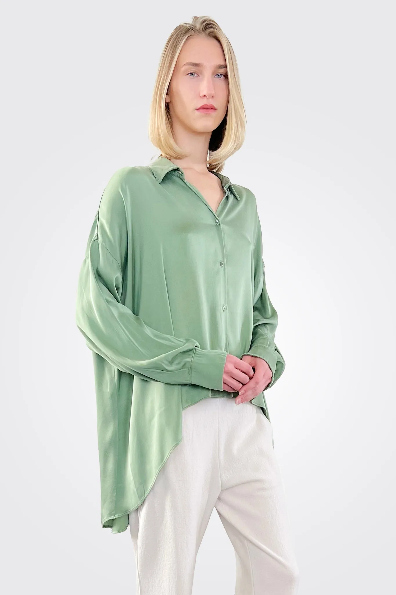 Hi Lo Blouse - Green