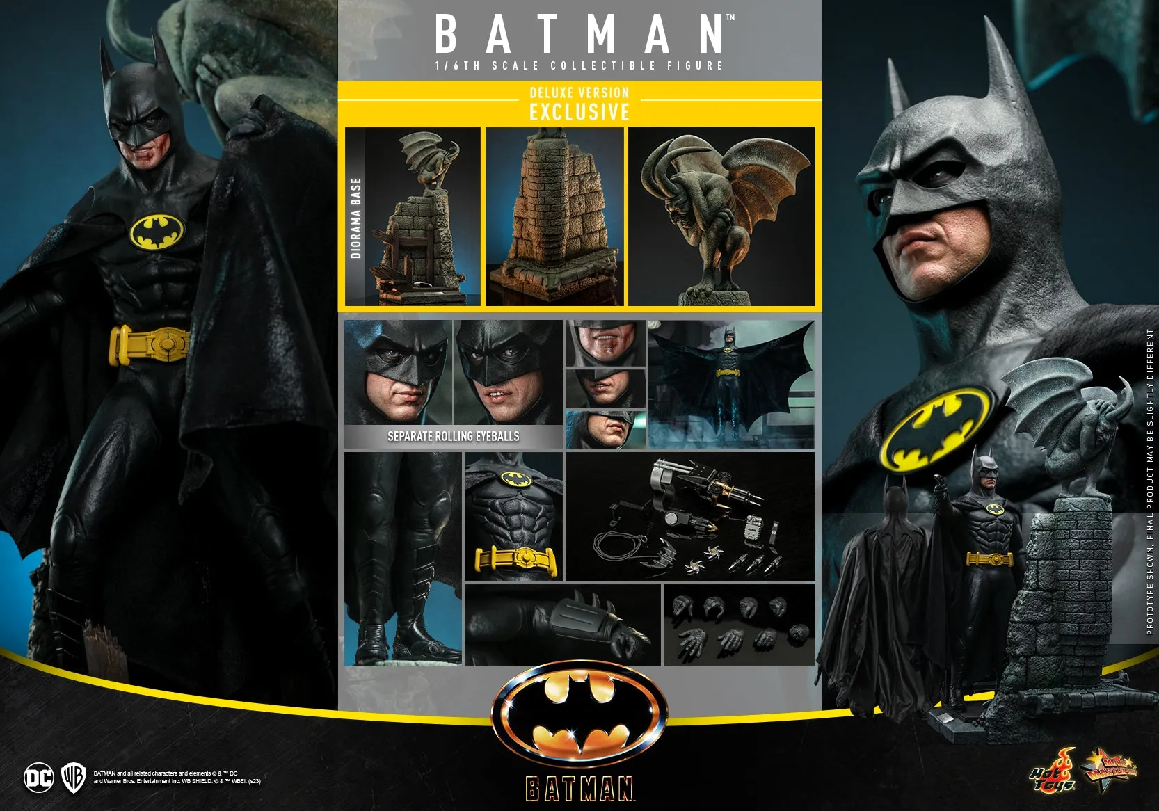 Hot Toys - MMS693 - Batman (1989) - 1/6th scale Batman Collectible Figure [Deluxe Version]