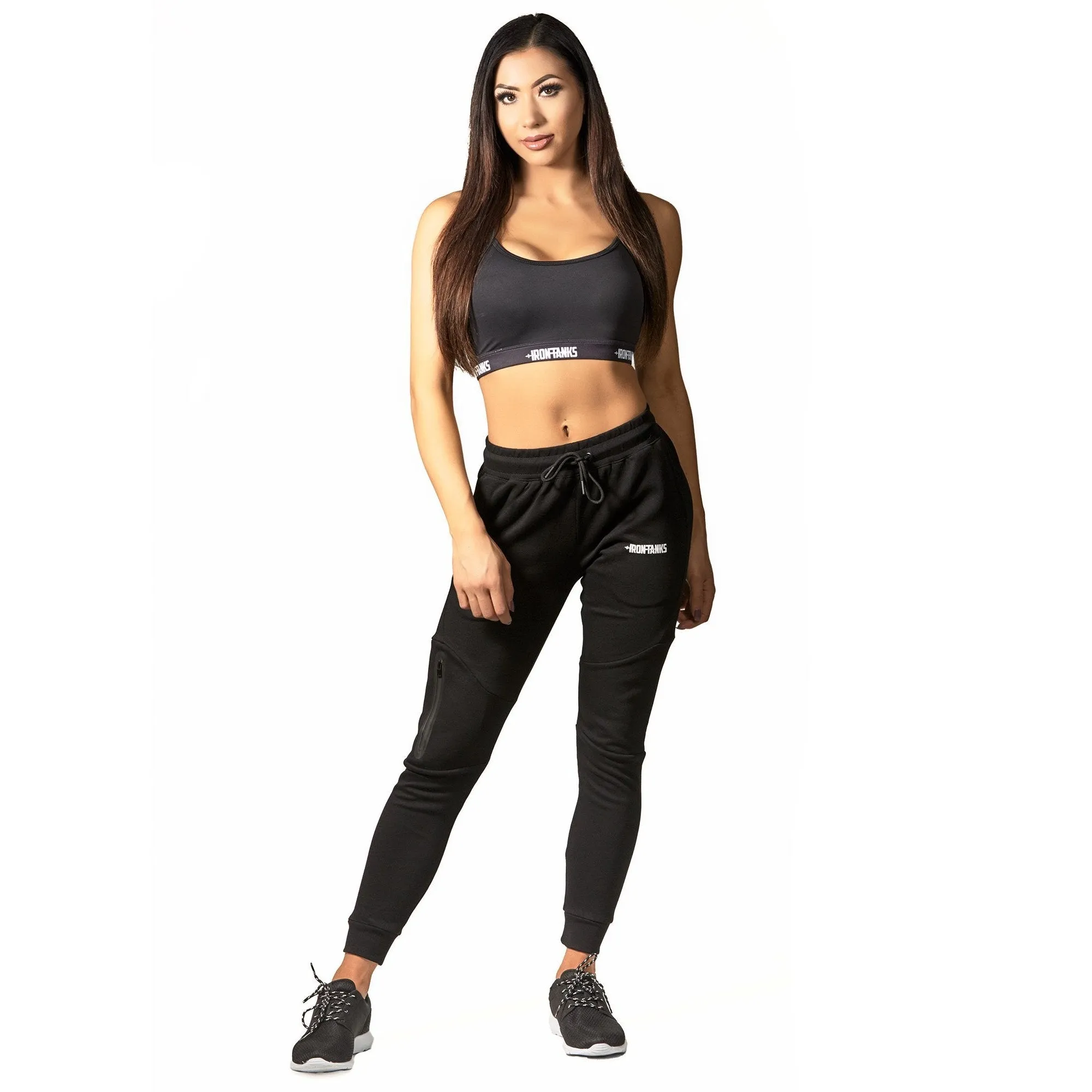 Iron Tanks Women's Fusion Gym Joggers (Flux Black)