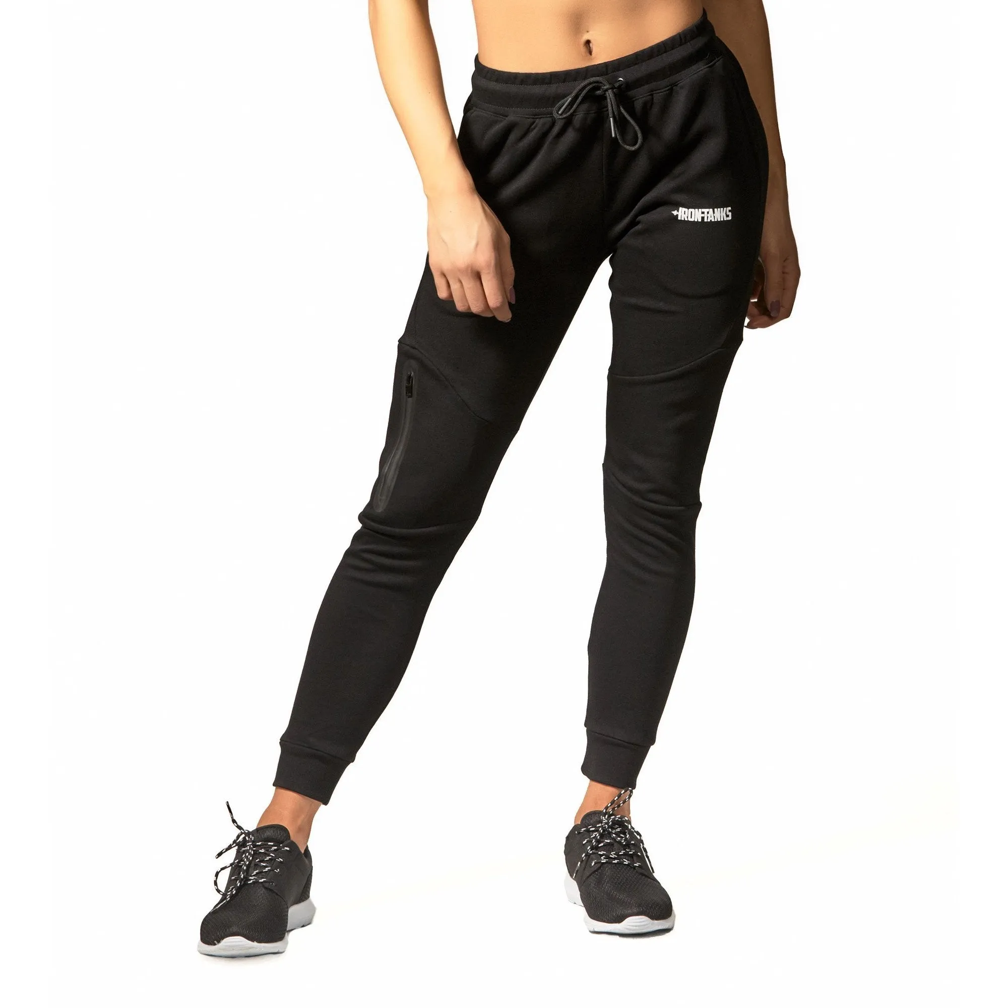 Iron Tanks Women's Fusion Gym Joggers (Flux Black)