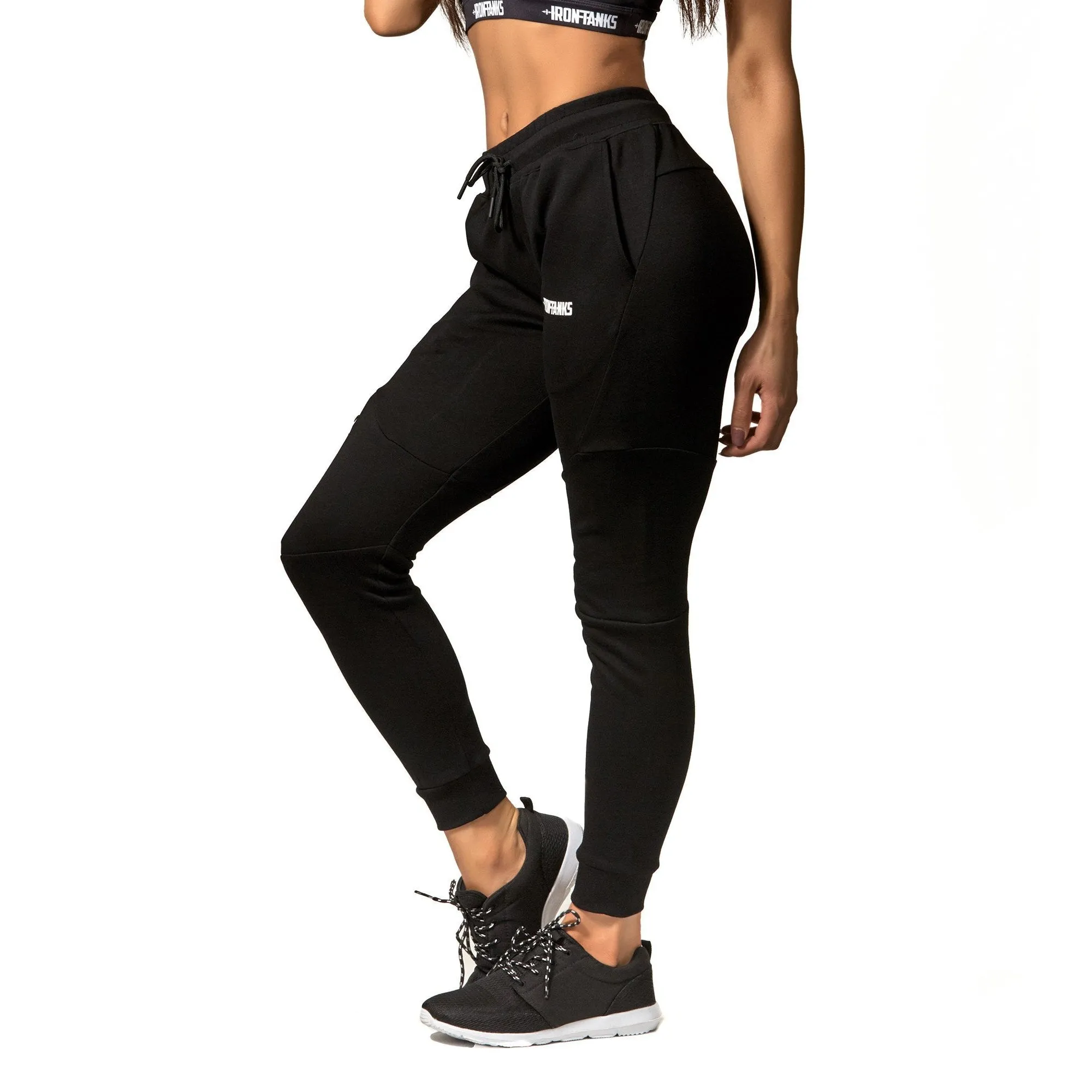 Iron Tanks Women's Fusion Gym Joggers (Flux Black)