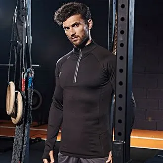 JC030 Cool Flex long half-zip top