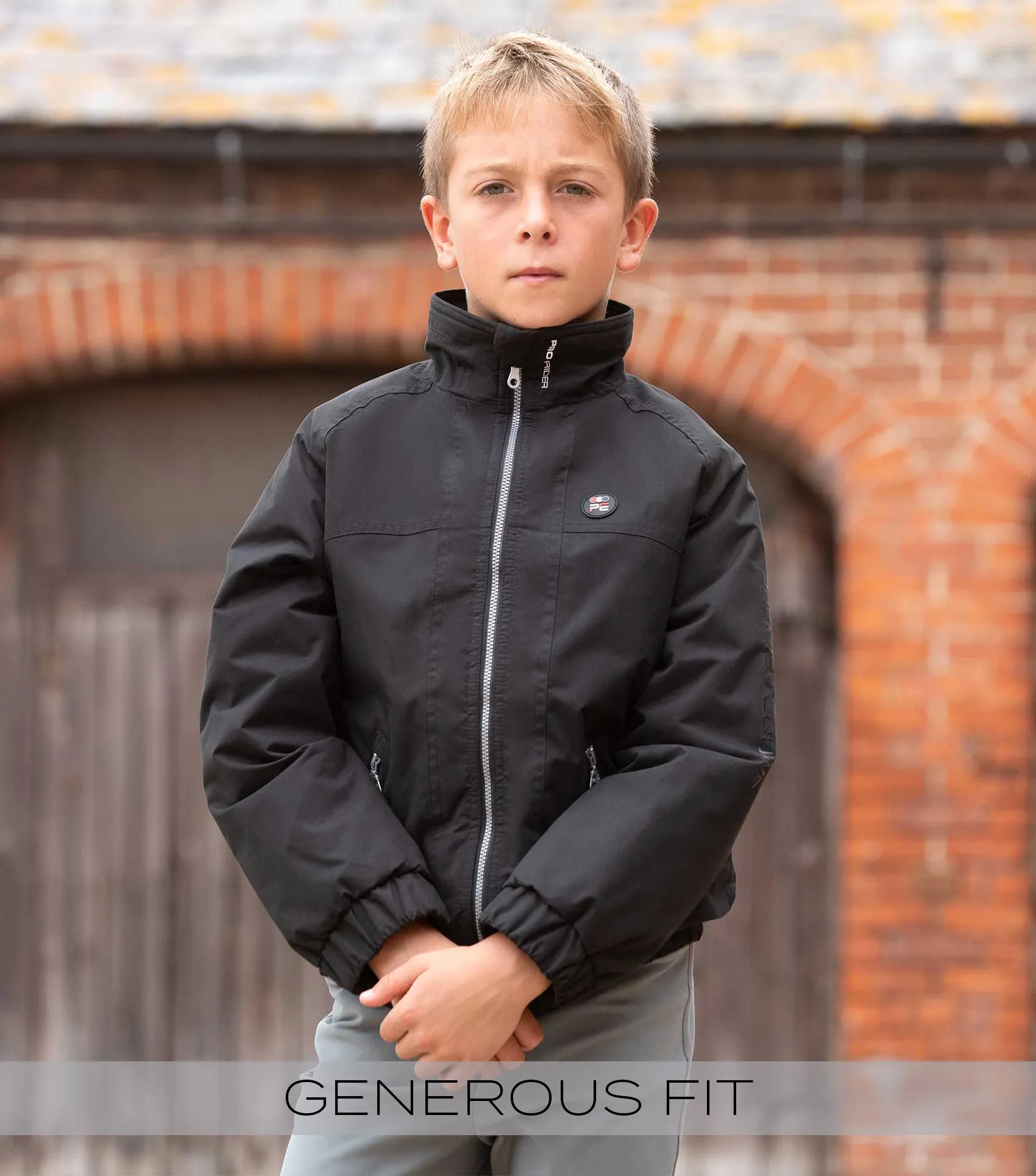 Junior Pro Rider Unisex Riding Jacket Black