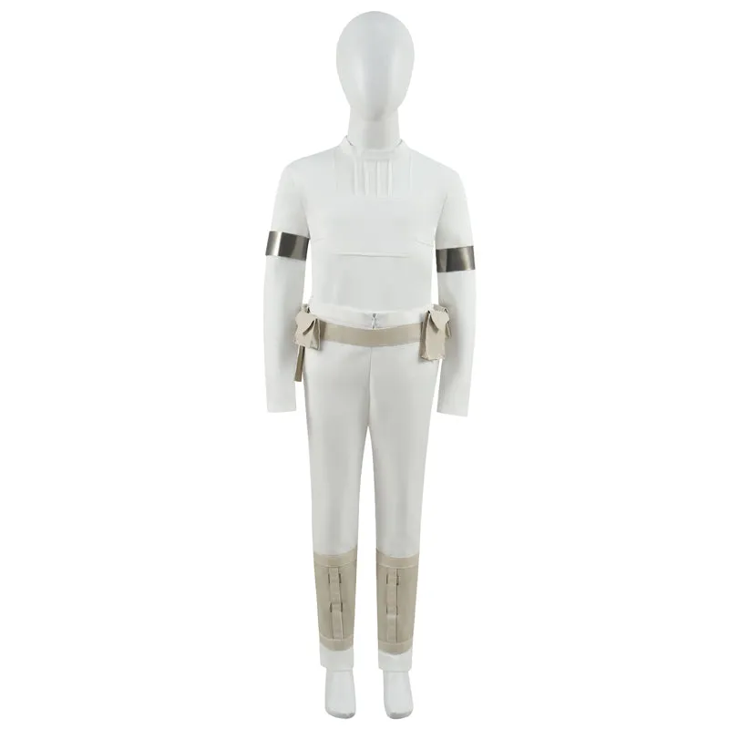 Kids Padme Amidala Costume Outfits Star Wars Padme Cosplay White Battle Outfit ACcosplay