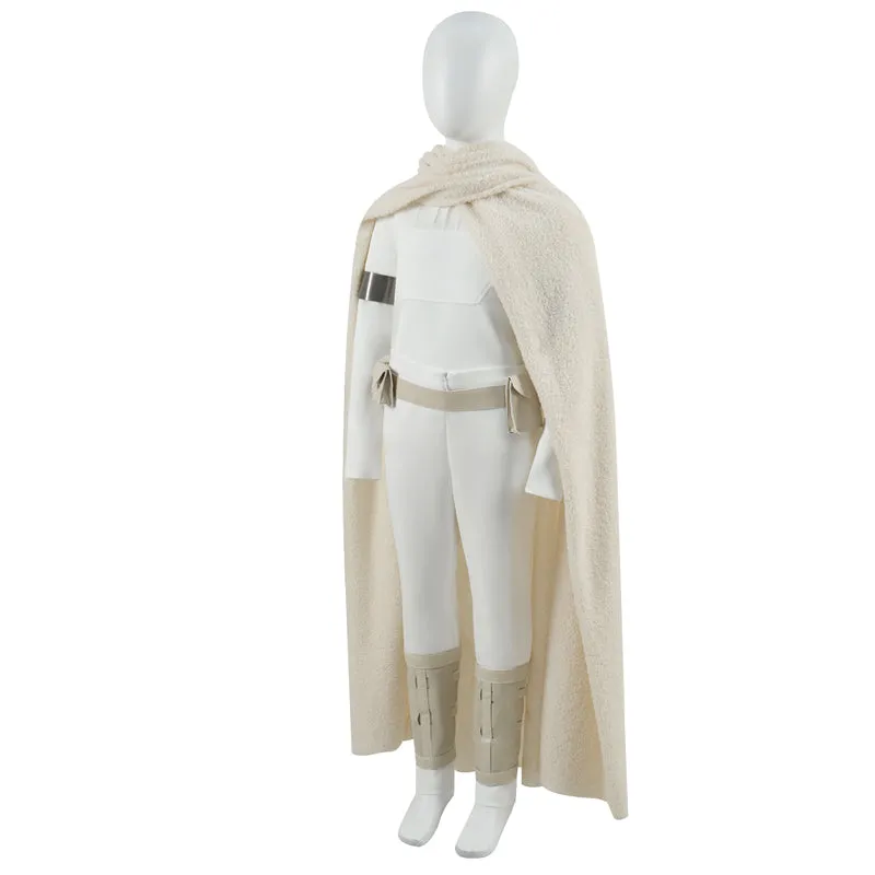 Kids Padme Amidala Costume Outfits Star Wars Padme Cosplay White Battle Outfit ACcosplay