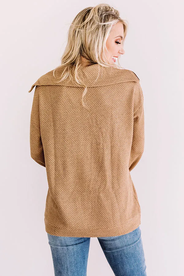 Kiss Me S'More Waffle Knit Pullover