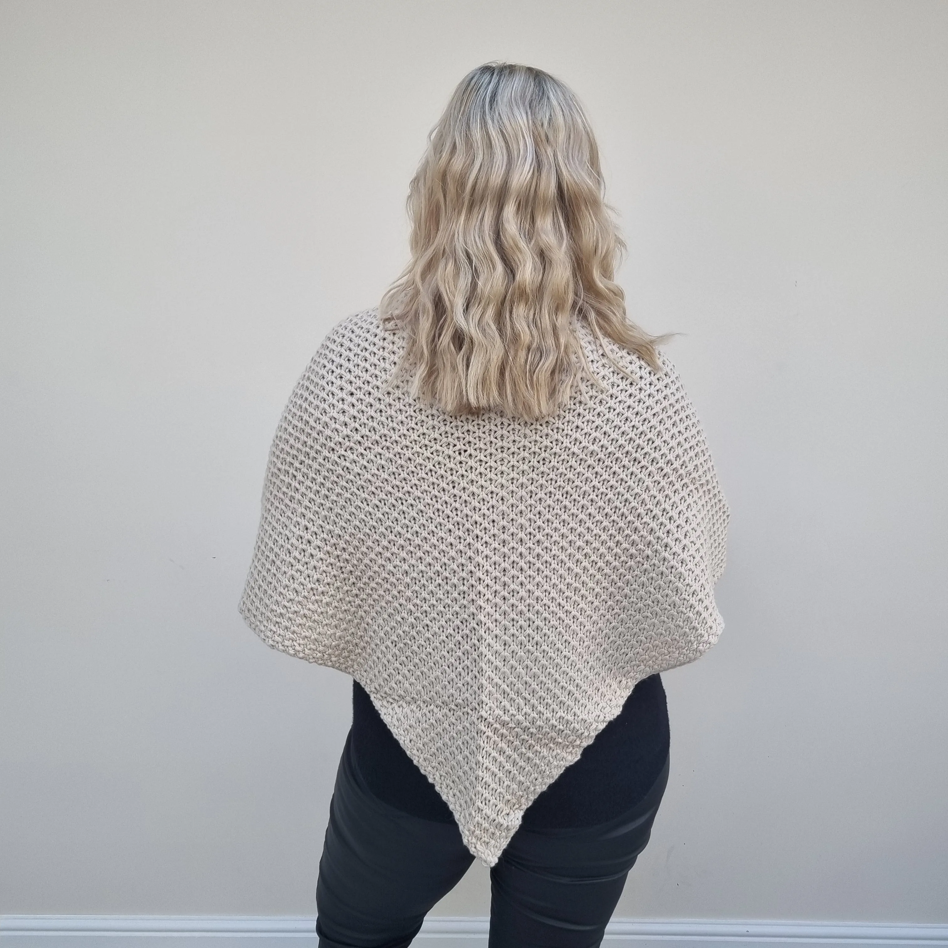 Knitted Cape with Clasp