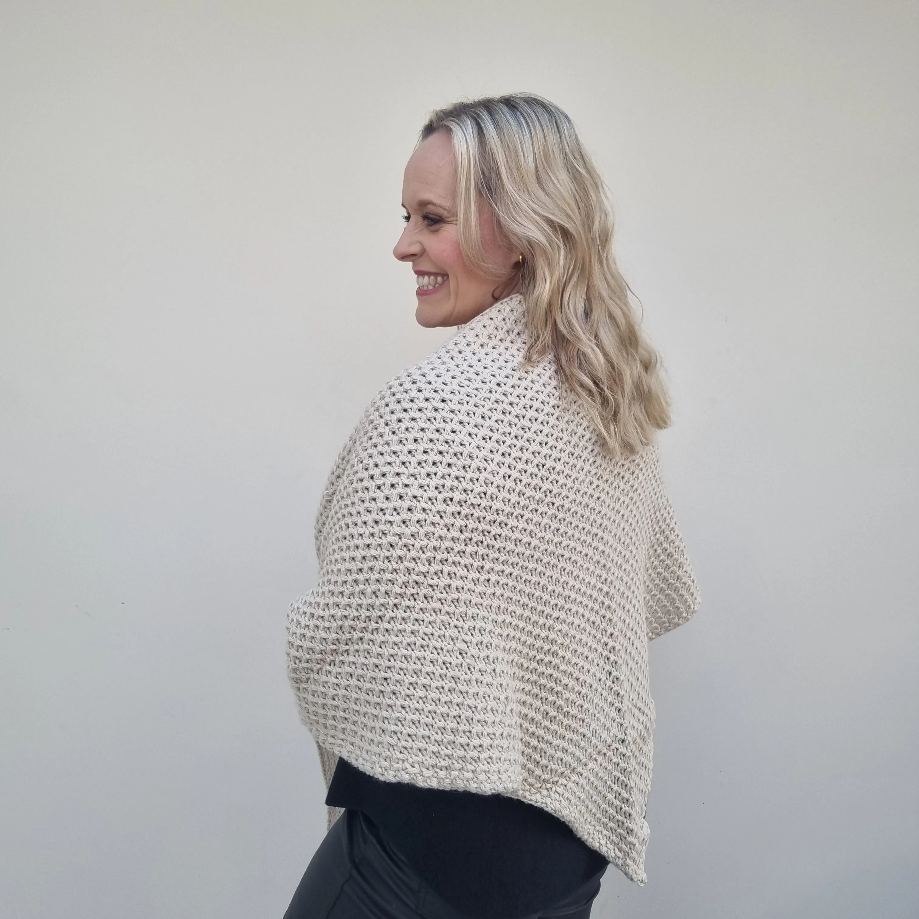 Knitted Cape with Clasp