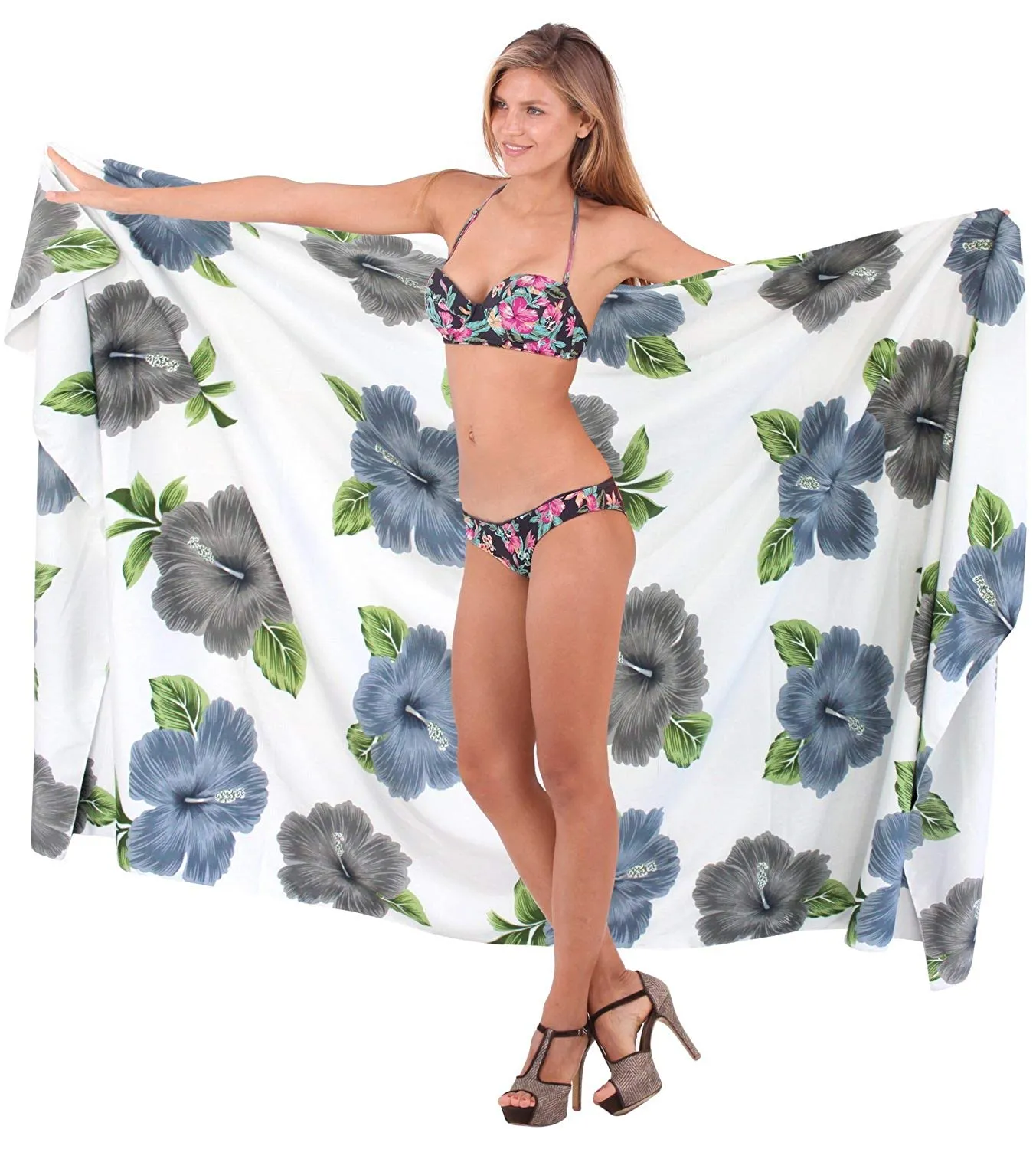 LA LEELA Women Beachwear Sarong Bikini Cover up Wrap Bathing Suit 15 ONE Size