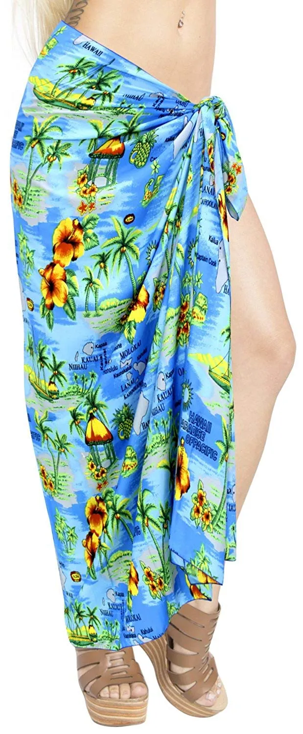 LA LEELA Women Beachwear Sarong Bikini Cover up Wrap Bathing Suit 15 ONE Size