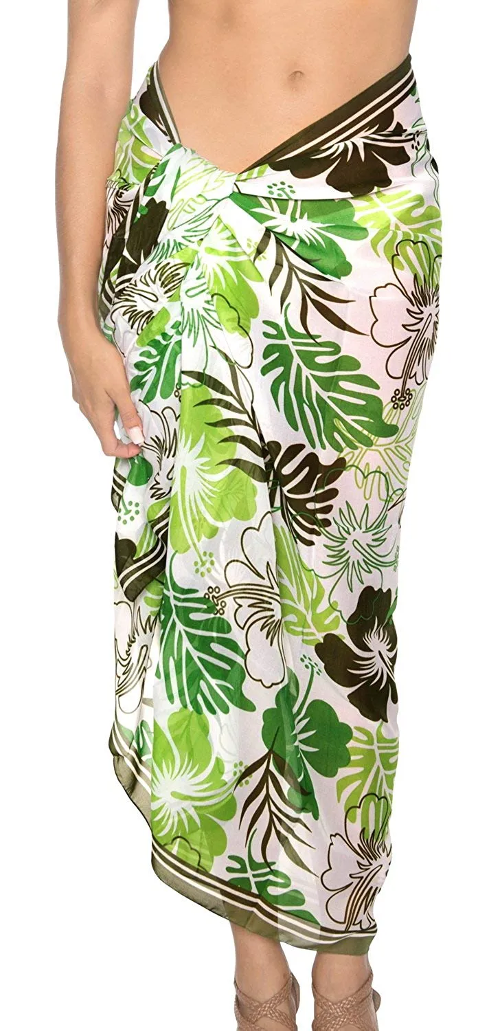 LA LEELA Women's Beachwear Bathing Sarong Bikini Cover up Wrap Dress 19 ONE Size