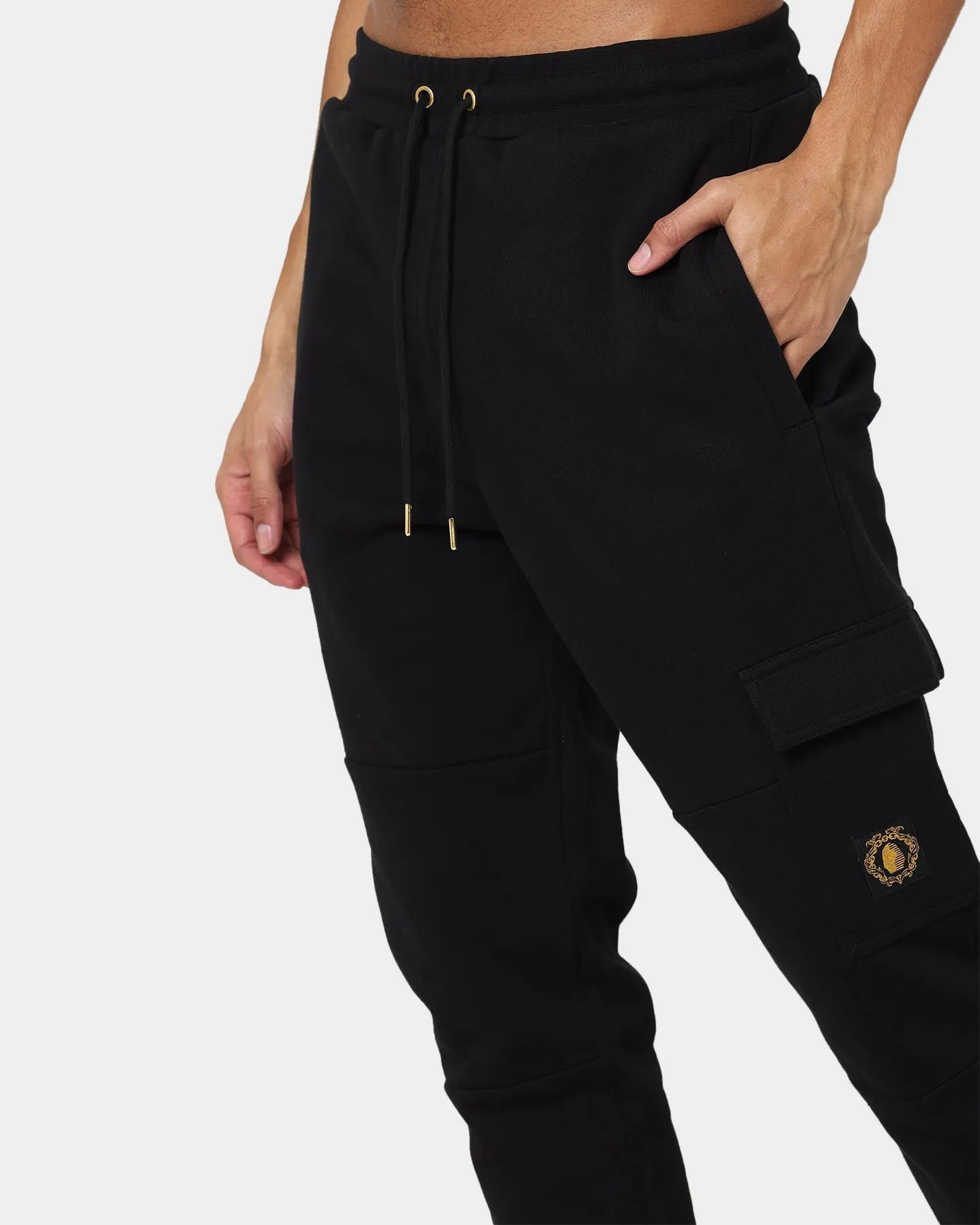 Last Kings Cargo Track Pants Black