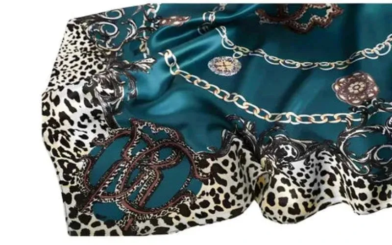 Leopard Hair Wrap Women Head Scarf