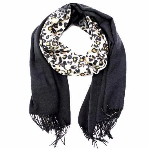 Leopard Print Cashmere Scarf