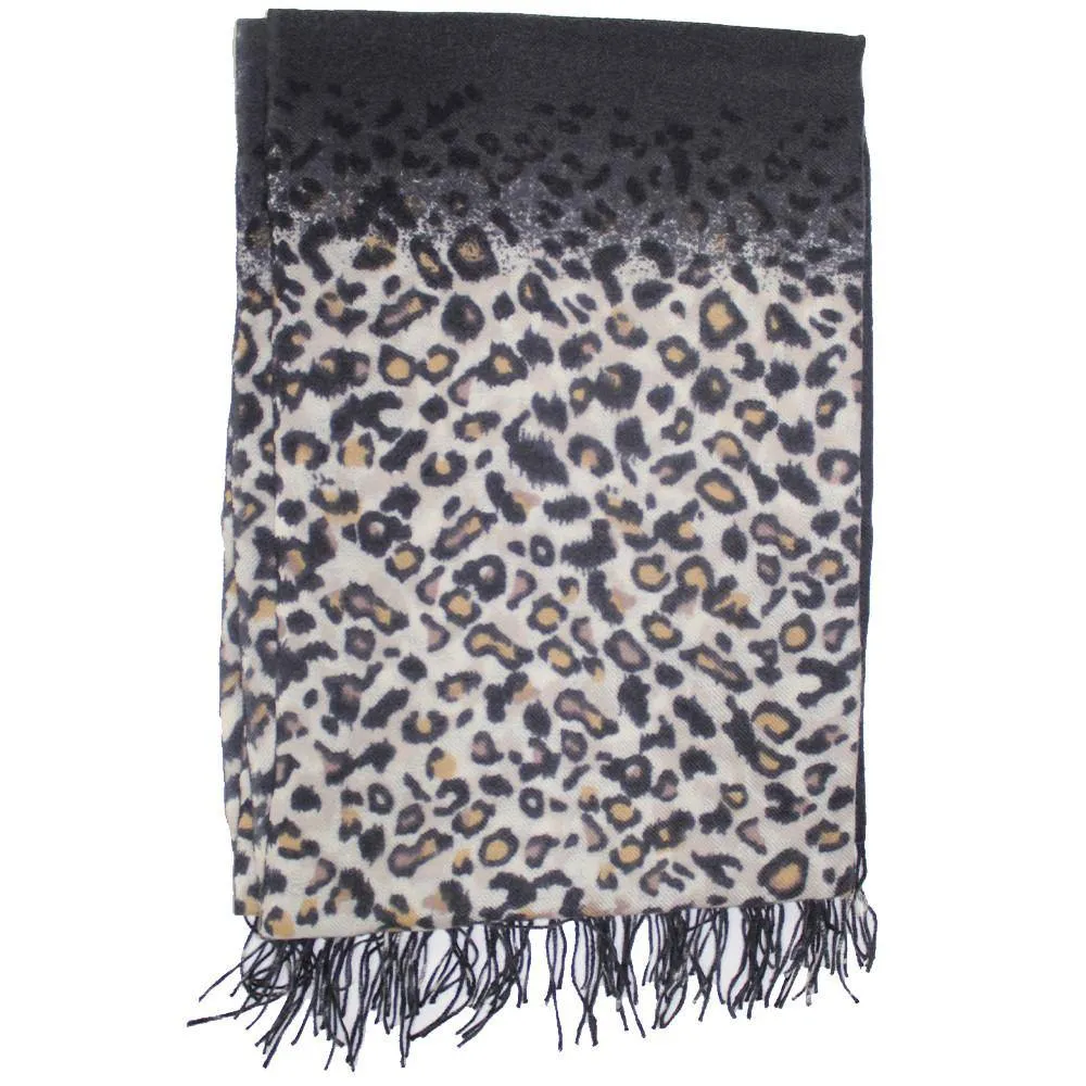 Leopard Print Cashmere Scarf