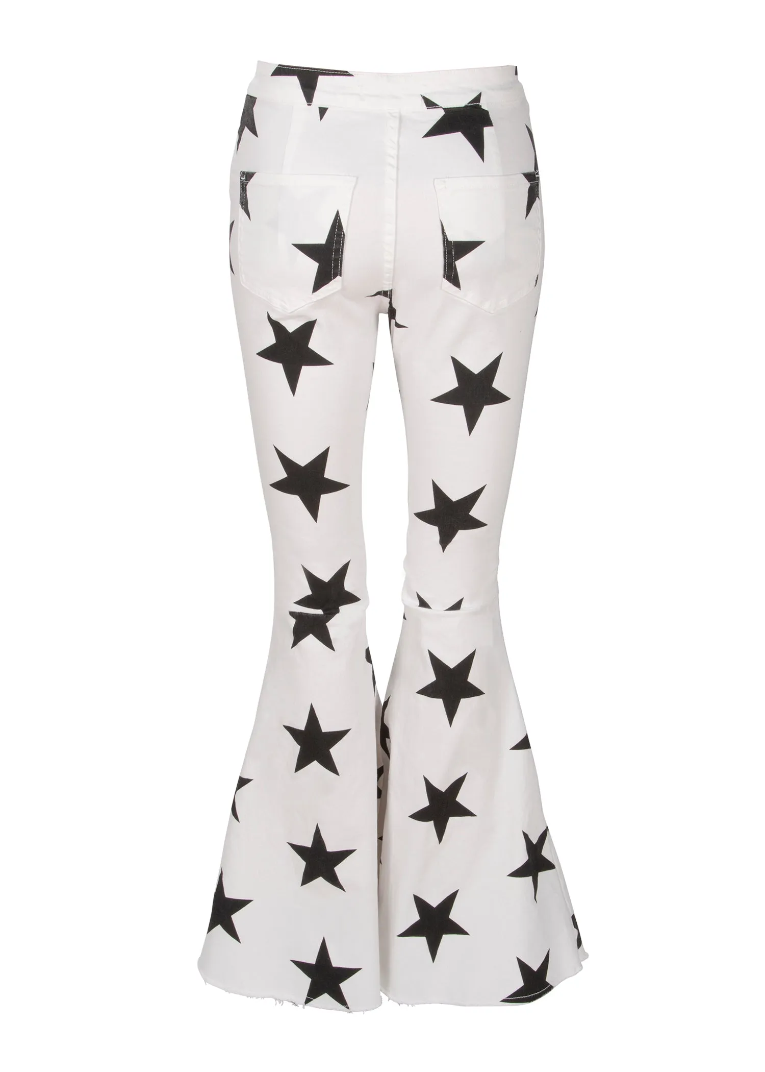 Lick it Up Star Print Flared Bell Bottoms