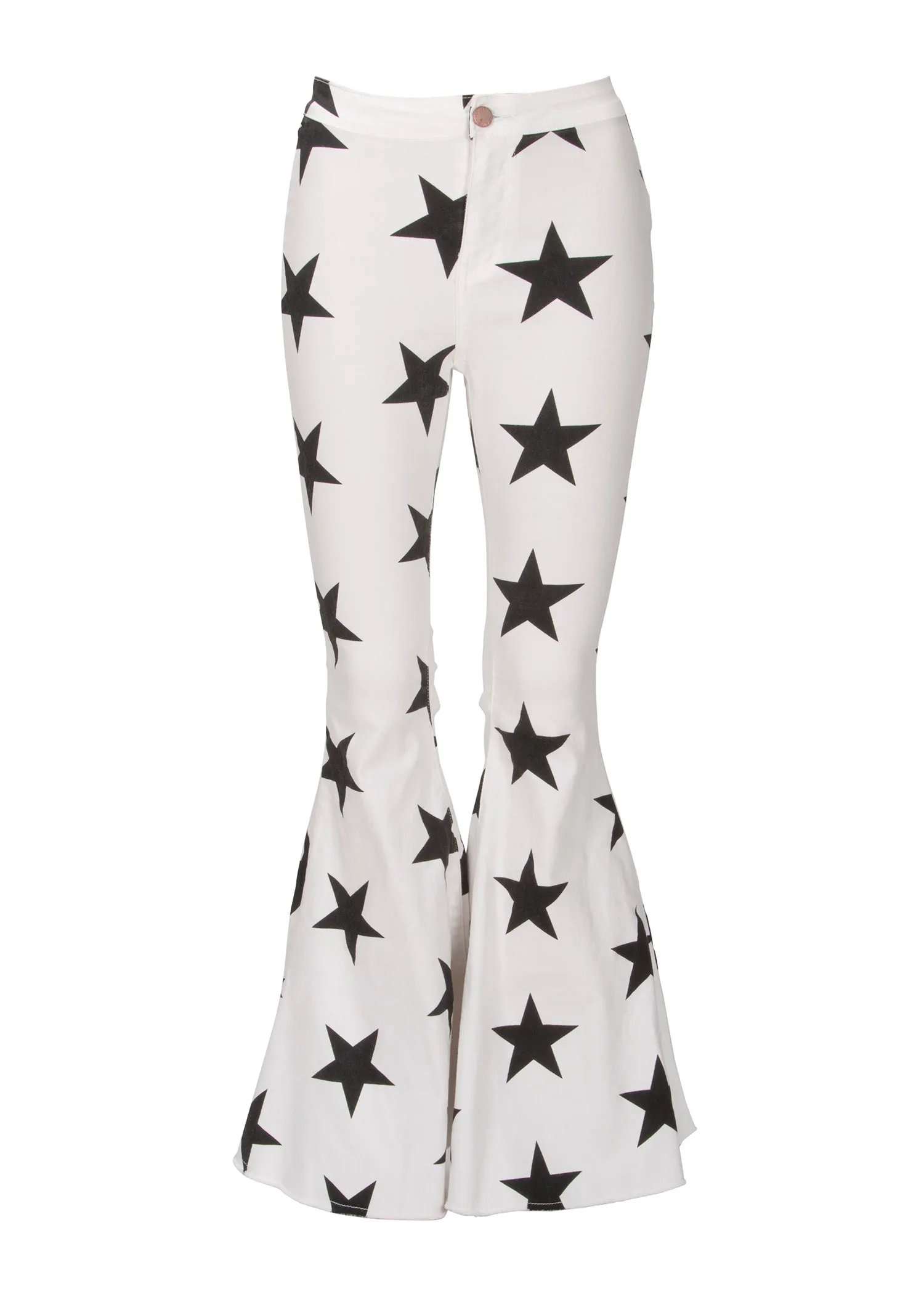 Lick it Up Star Print Flared Bell Bottoms