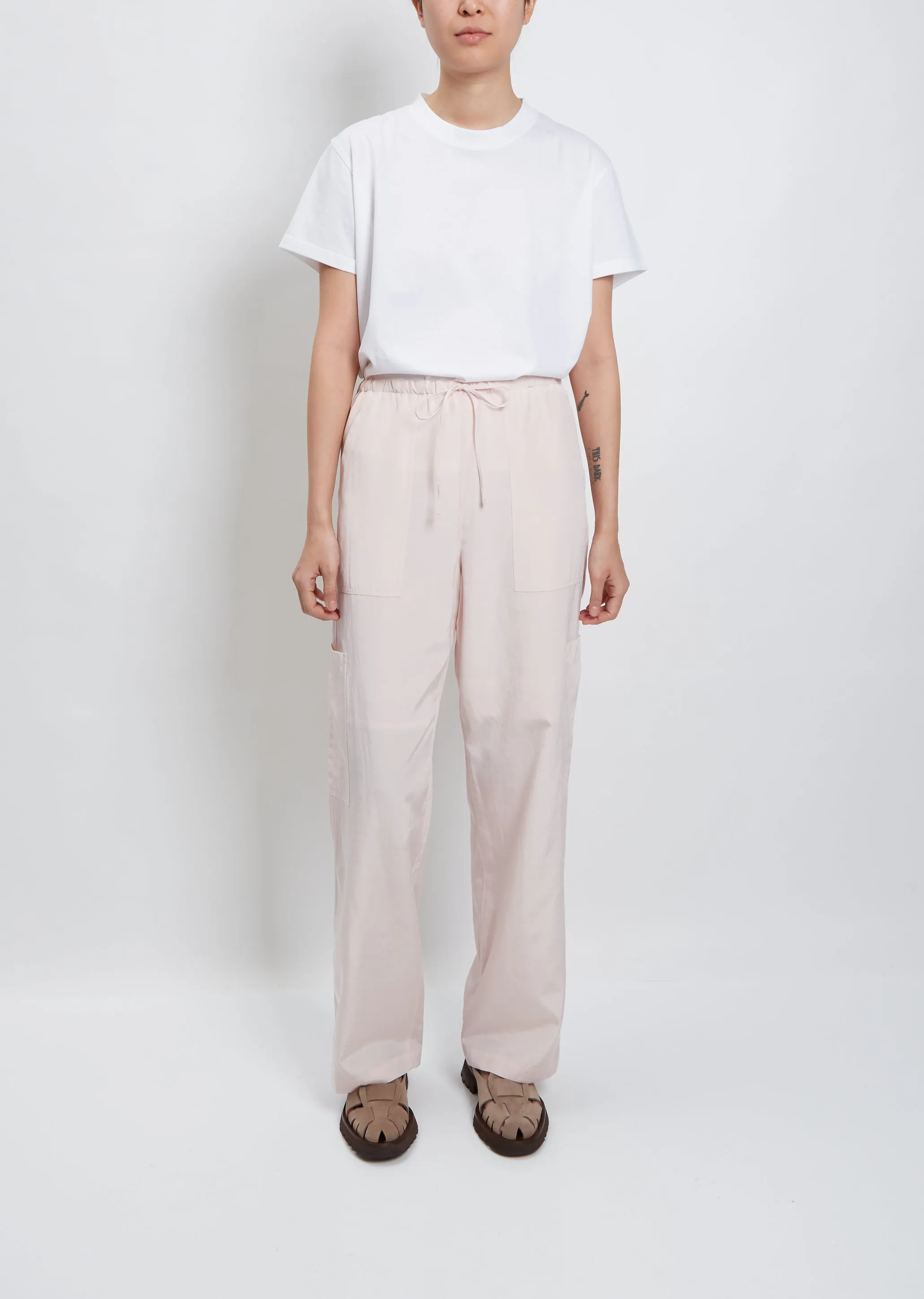 Light Sleek Silk Nylon Pants