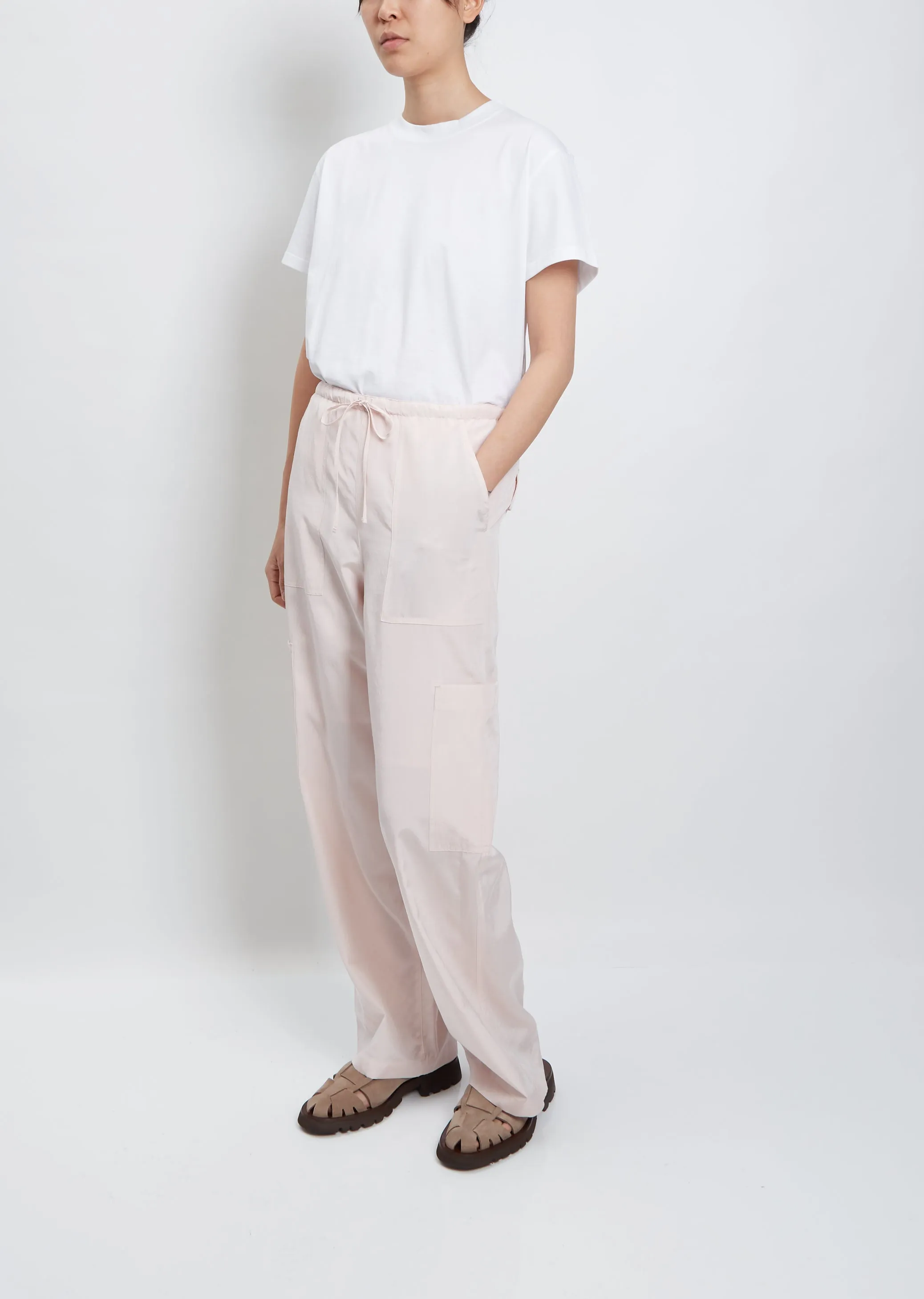 Light Sleek Silk Nylon Pants