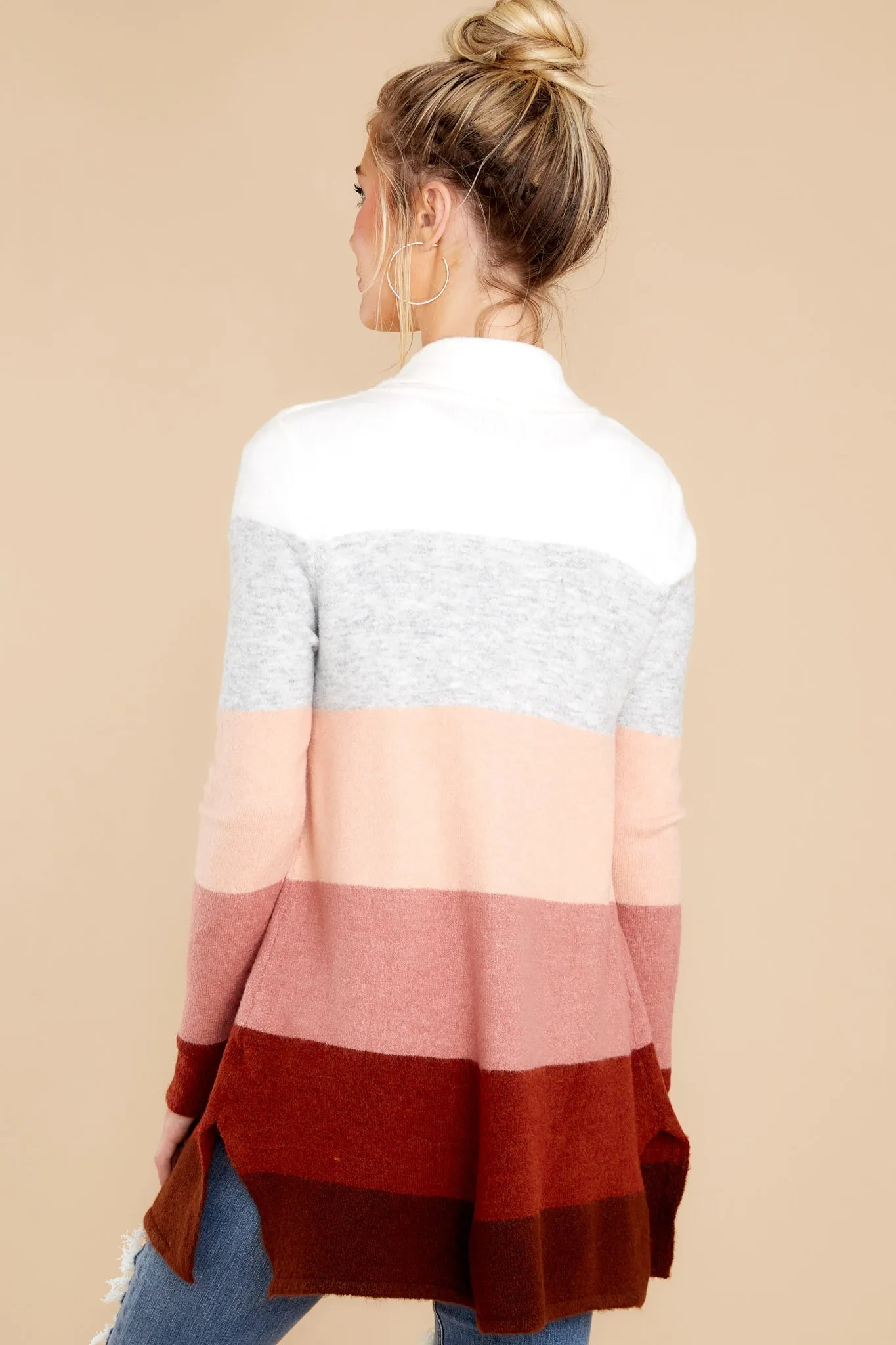 Line Leader Grey Colorblock Cardigan