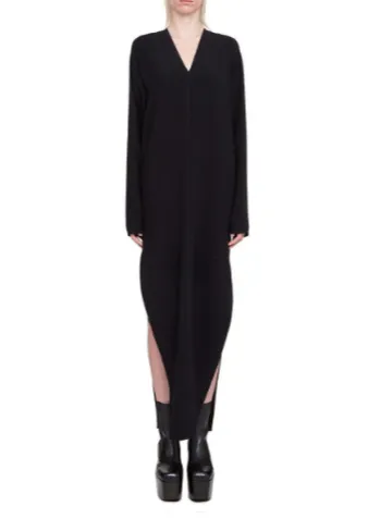 LONG SLEEVED V GOWN