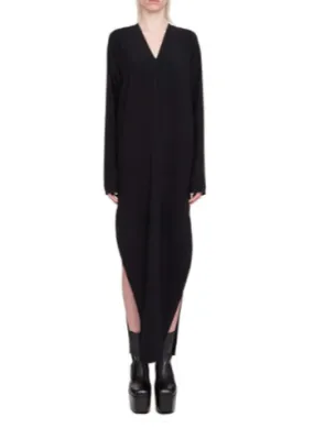 LONG SLEEVED V GOWN