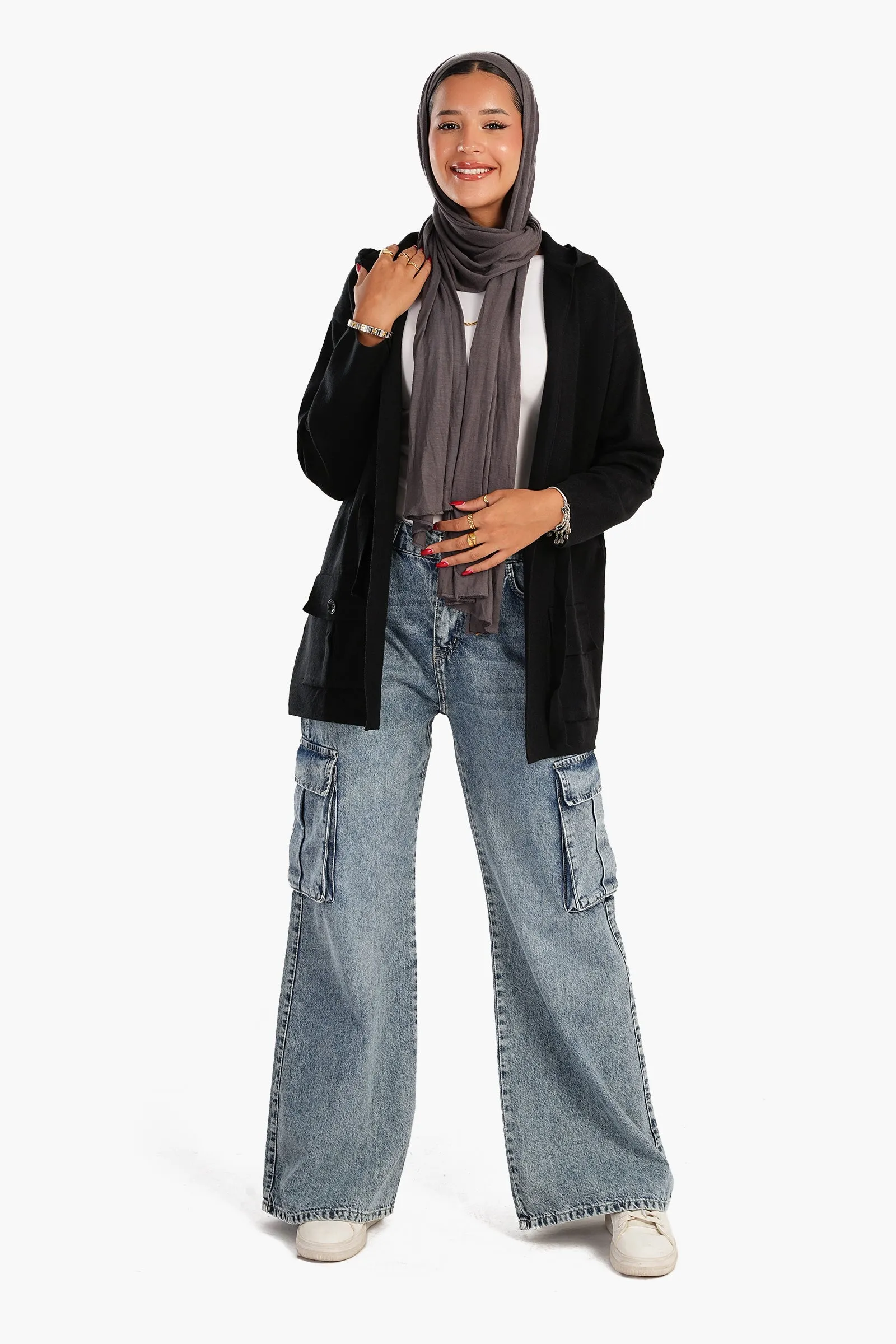 Lounge Cardigan with Elastic Waist