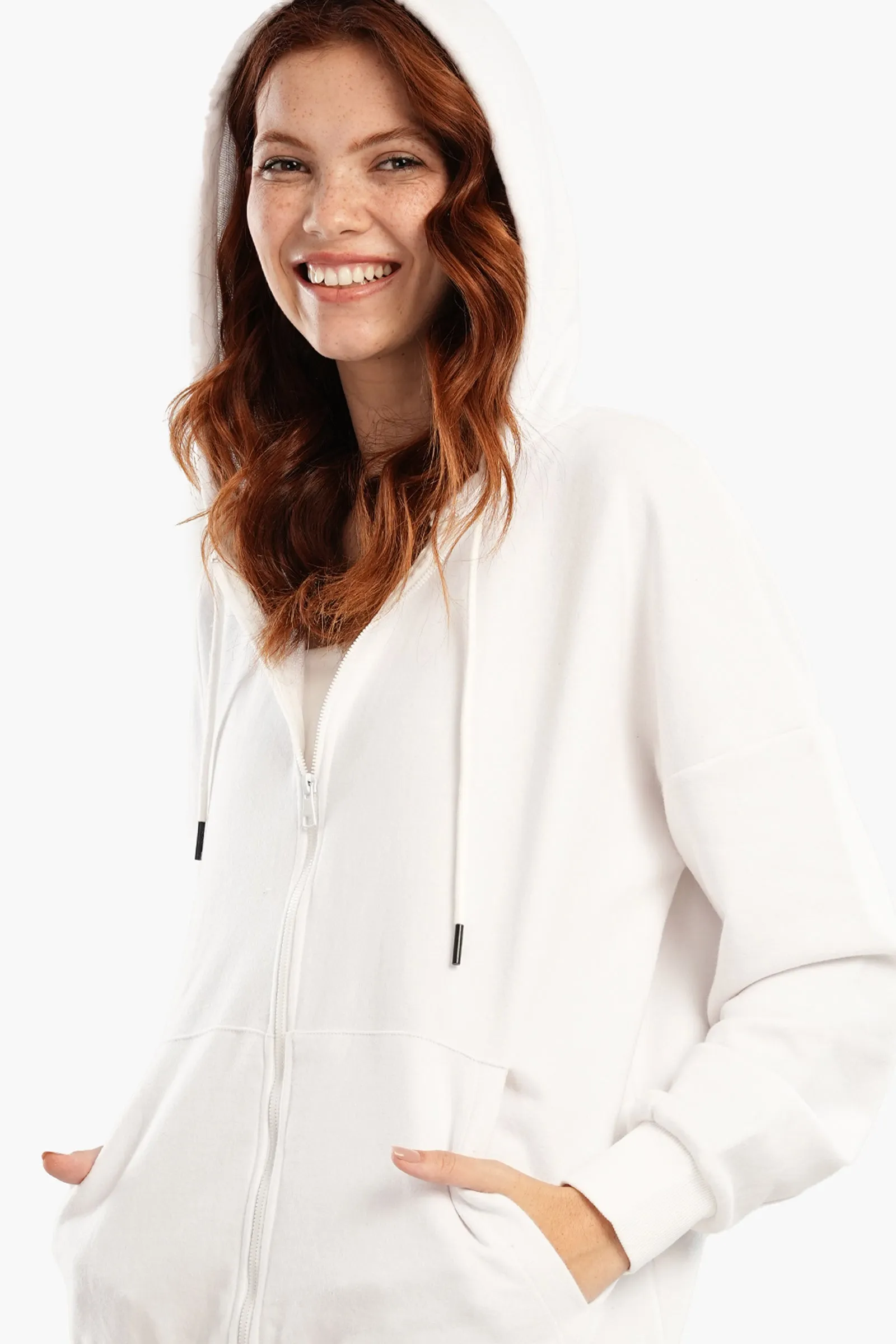 Lounge Hoodie with Zipper Closure