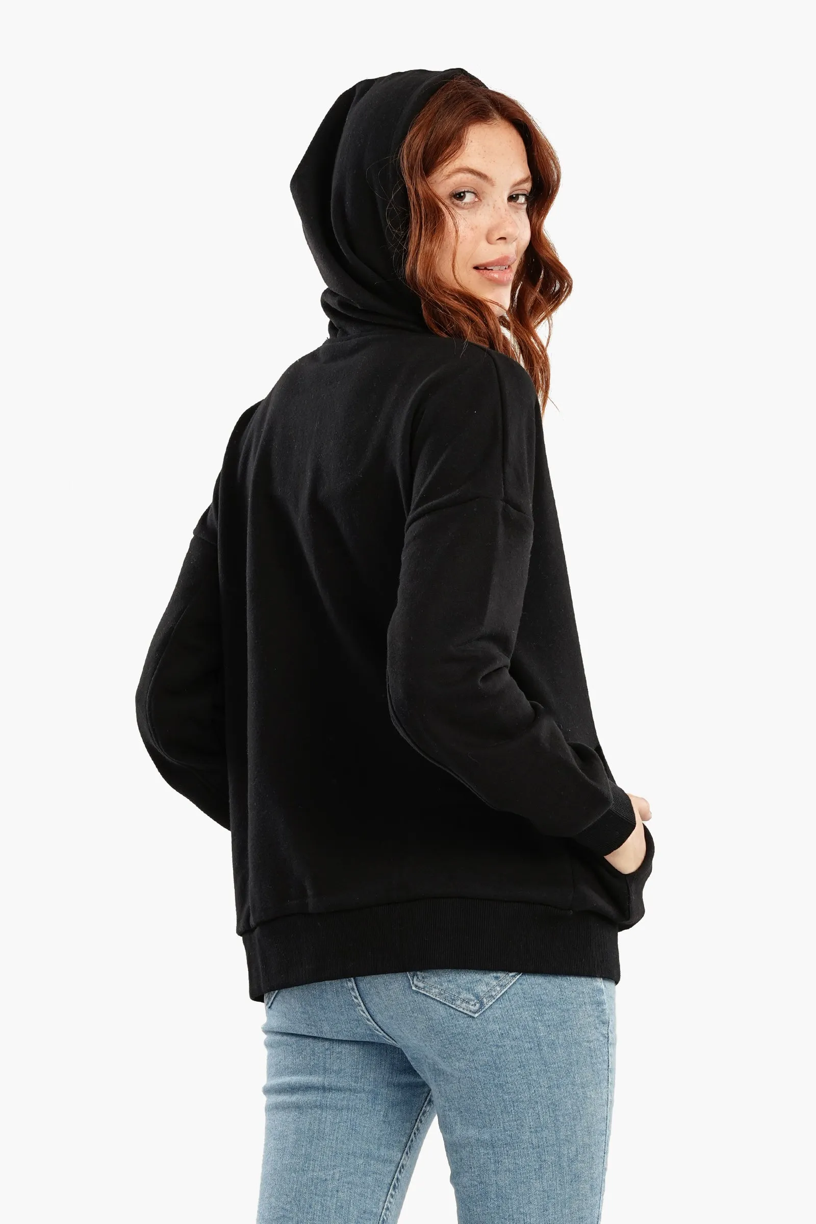 Lounge Hoodie with Zipper Closure