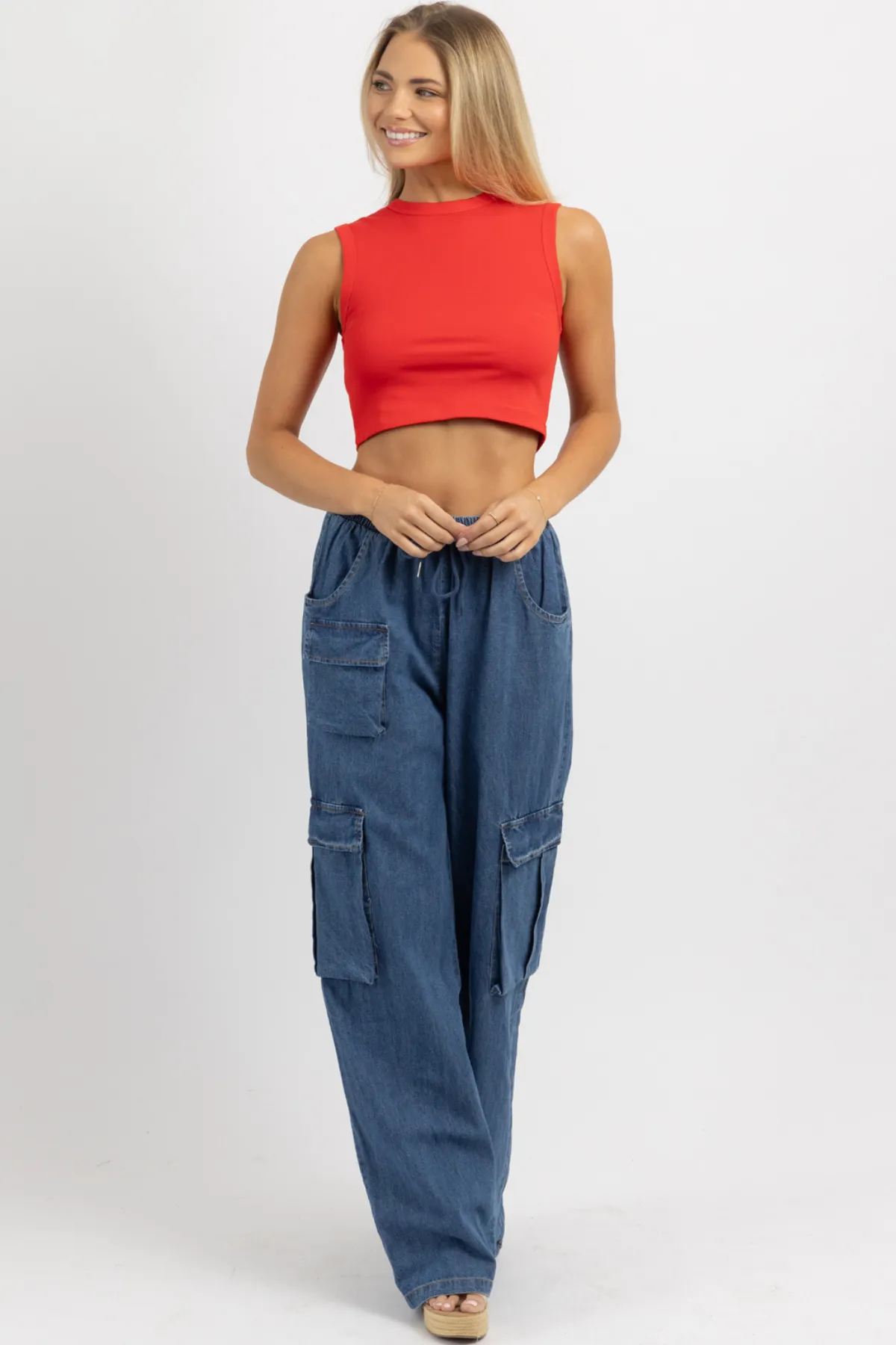 MAGGIE DENIM CARGO PANT *BACK IN STOCK*