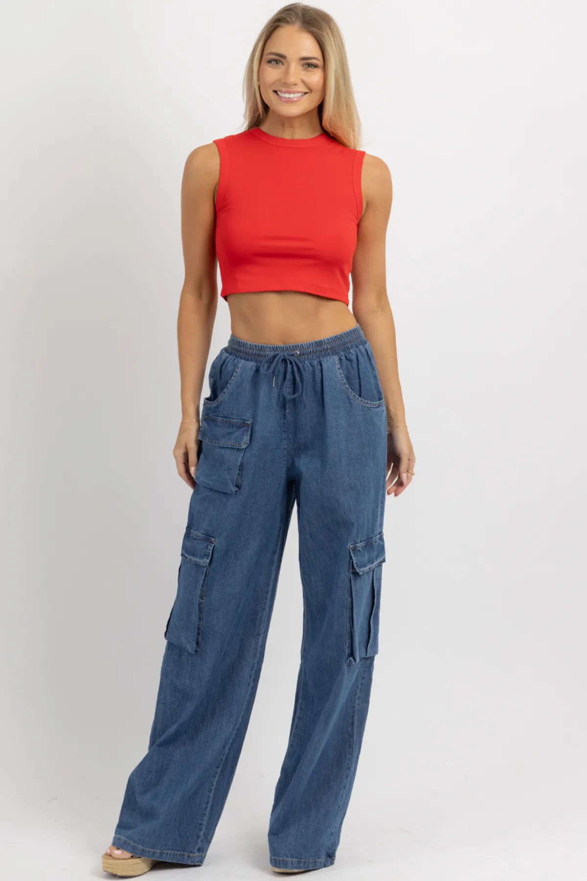 MAGGIE DENIM CARGO PANT *BACK IN STOCK*