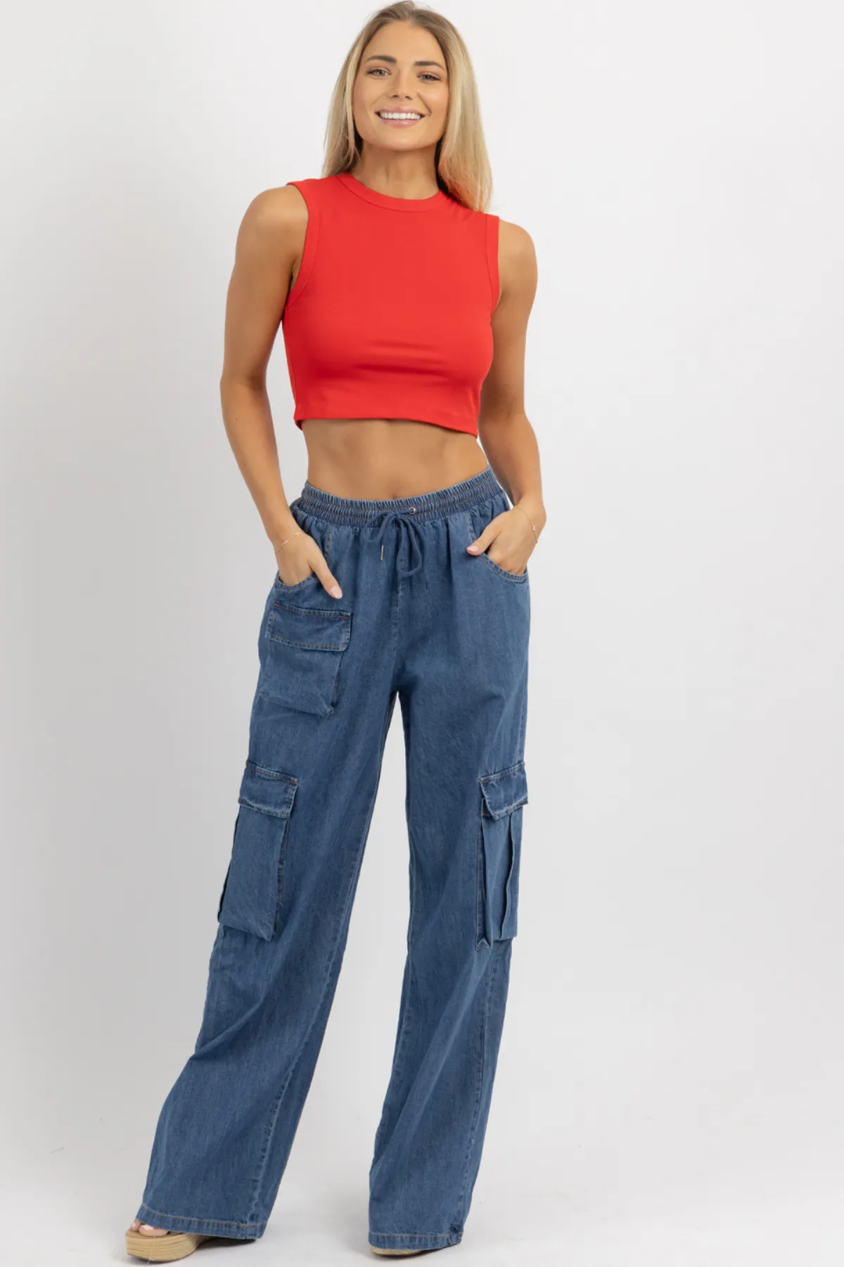 MAGGIE DENIM CARGO PANT *BACK IN STOCK*