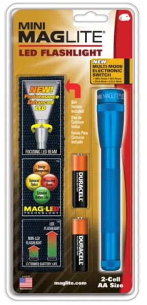 Maglite 2 AA Blue LED w- Nylon Sheath