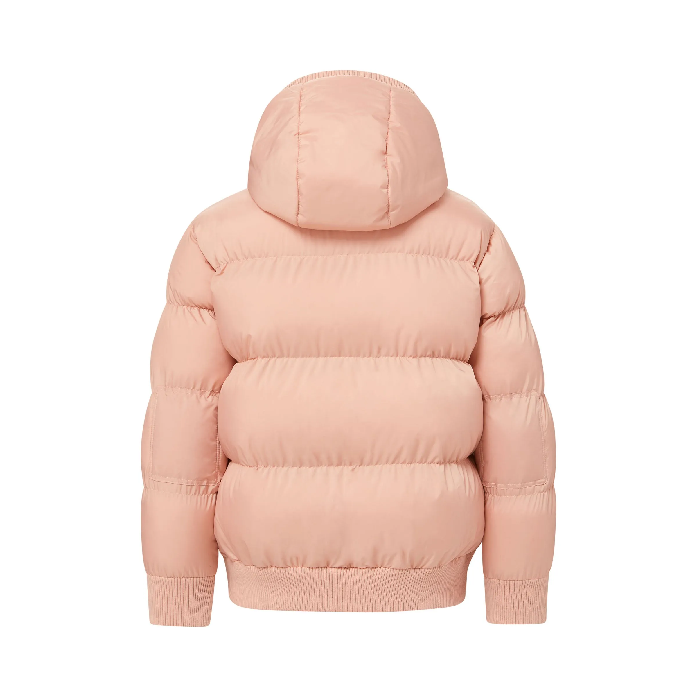 MagnaMini Kids Magnetic Front Water-Resistant Puffer Coat with Hood in Pink