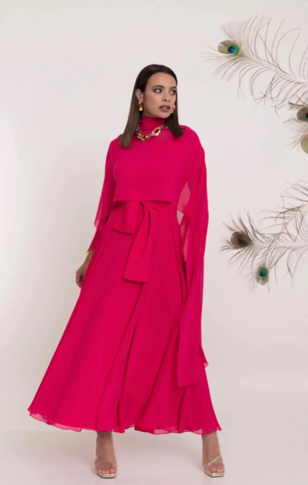 Matilde Cano Fuchsia Dress