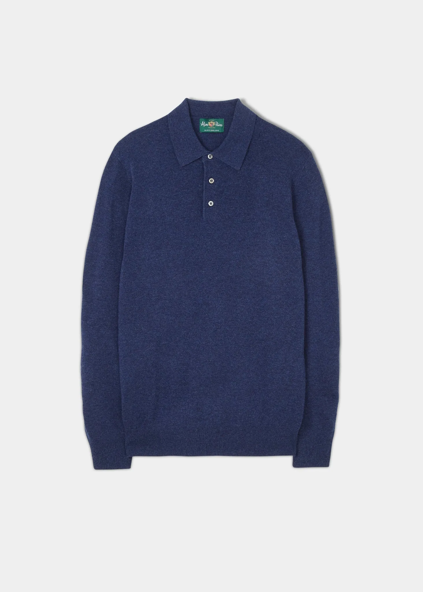 Men's Geelong Lambswool Cardigan in Pacific - Classic Fit