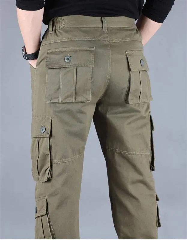 Men's Pants  Mens Cargo Men Tactical Trousers 8 Pockets Autumn Casual Cotton Big Size Overol Hombre