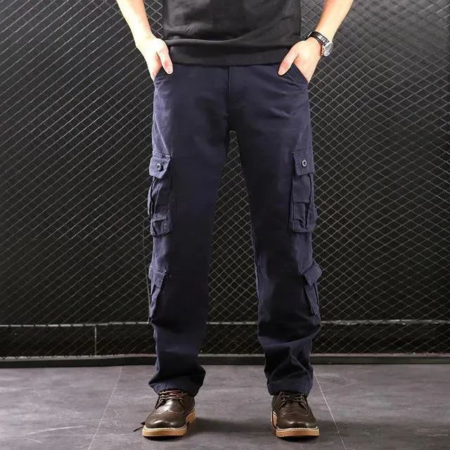 Men's Pants  Mens Cargo Men Tactical Trousers 8 Pockets Autumn Casual Cotton Big Size Overol Hombre