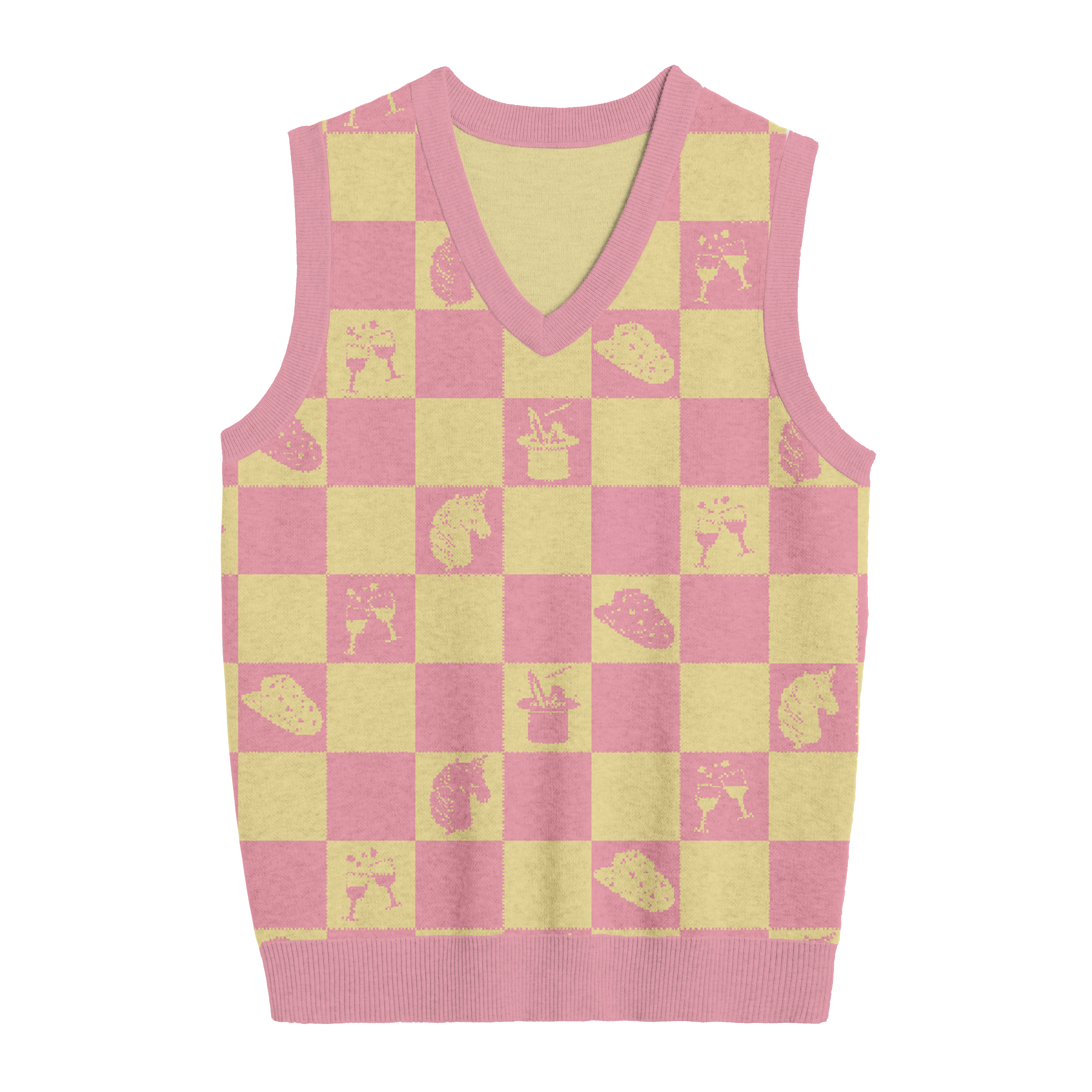 Midwest Princess Checkered Knit Vest