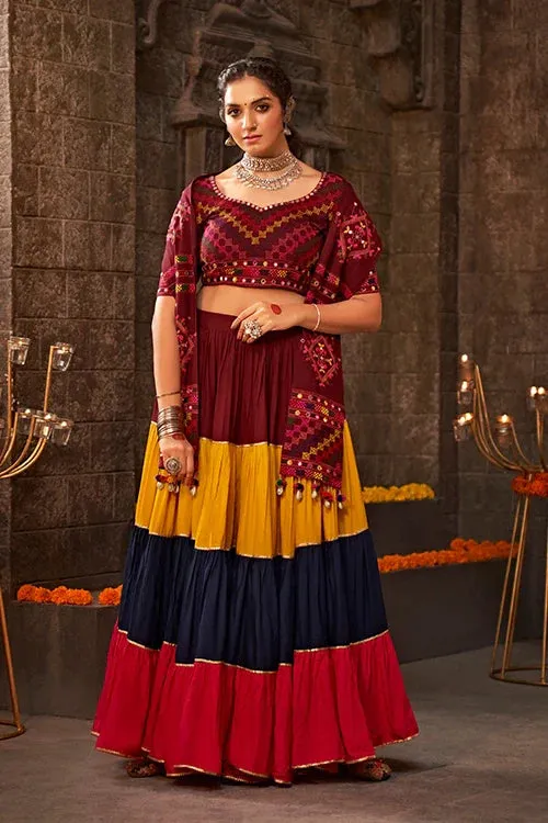 Multi Color Beautiful Chaniya Choli for Women Navratri Festival