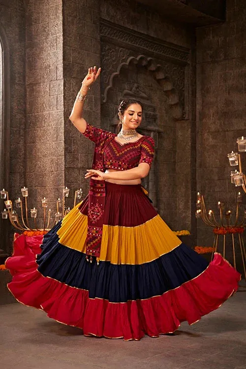 Multi Color Beautiful Chaniya Choli for Women Navratri Festival