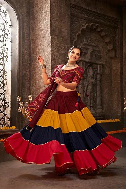 Multi Color Beautiful Chaniya Choli for Women Navratri Festival