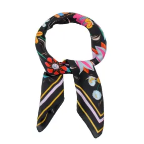 Multi Flower Pattern Square Scarf