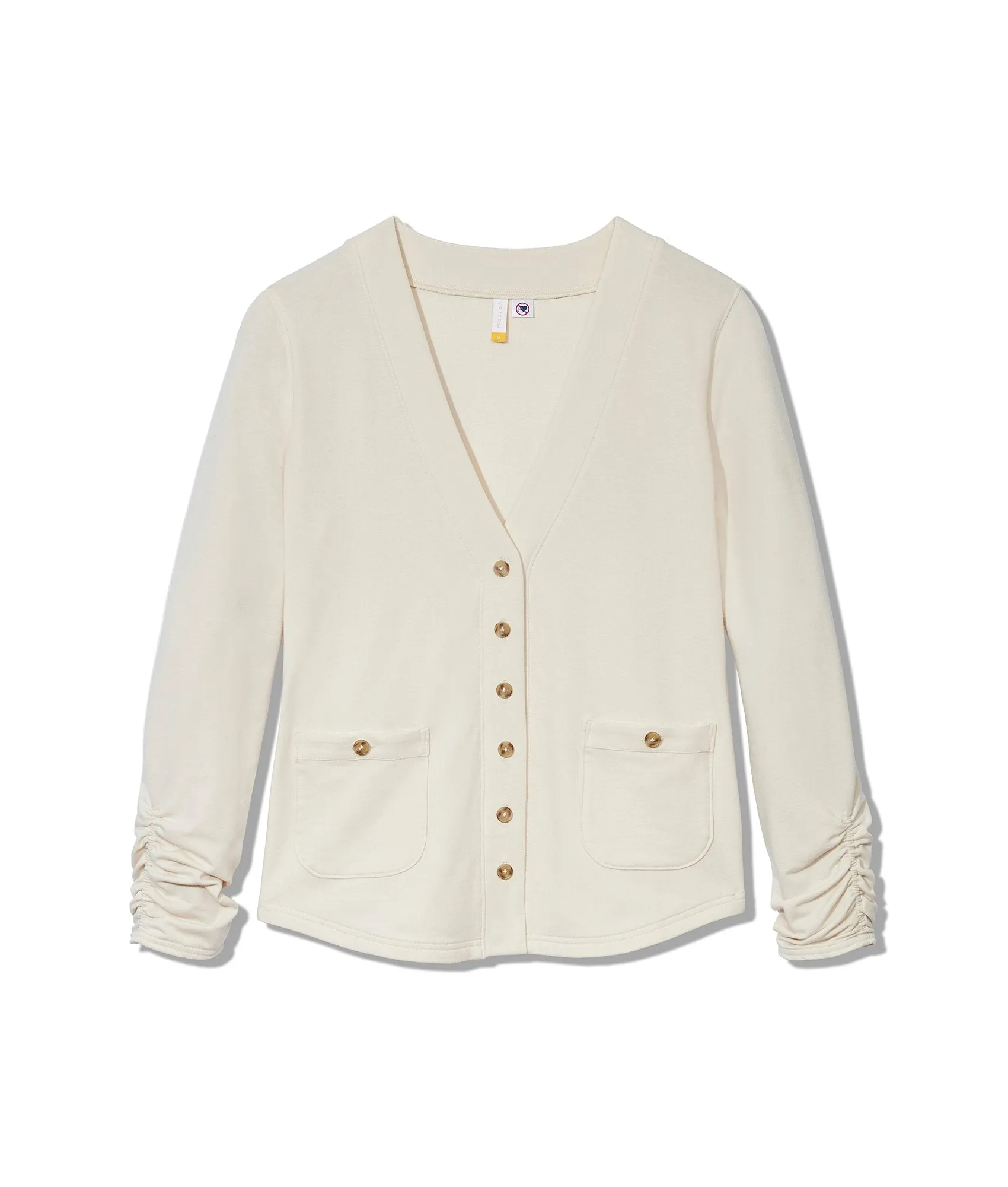 Nina Adaptive Magnetic Button Cardigan In White