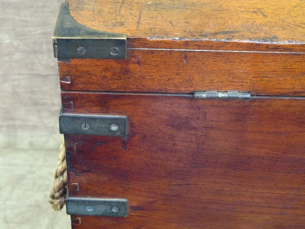 Original British Naval Named Captains Chest from the H.M.S. SIRIUS, Dated 1802