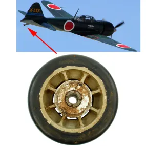 Original Imperial Japanese WWII Mitsubishi A6M Zero Rear Wheel