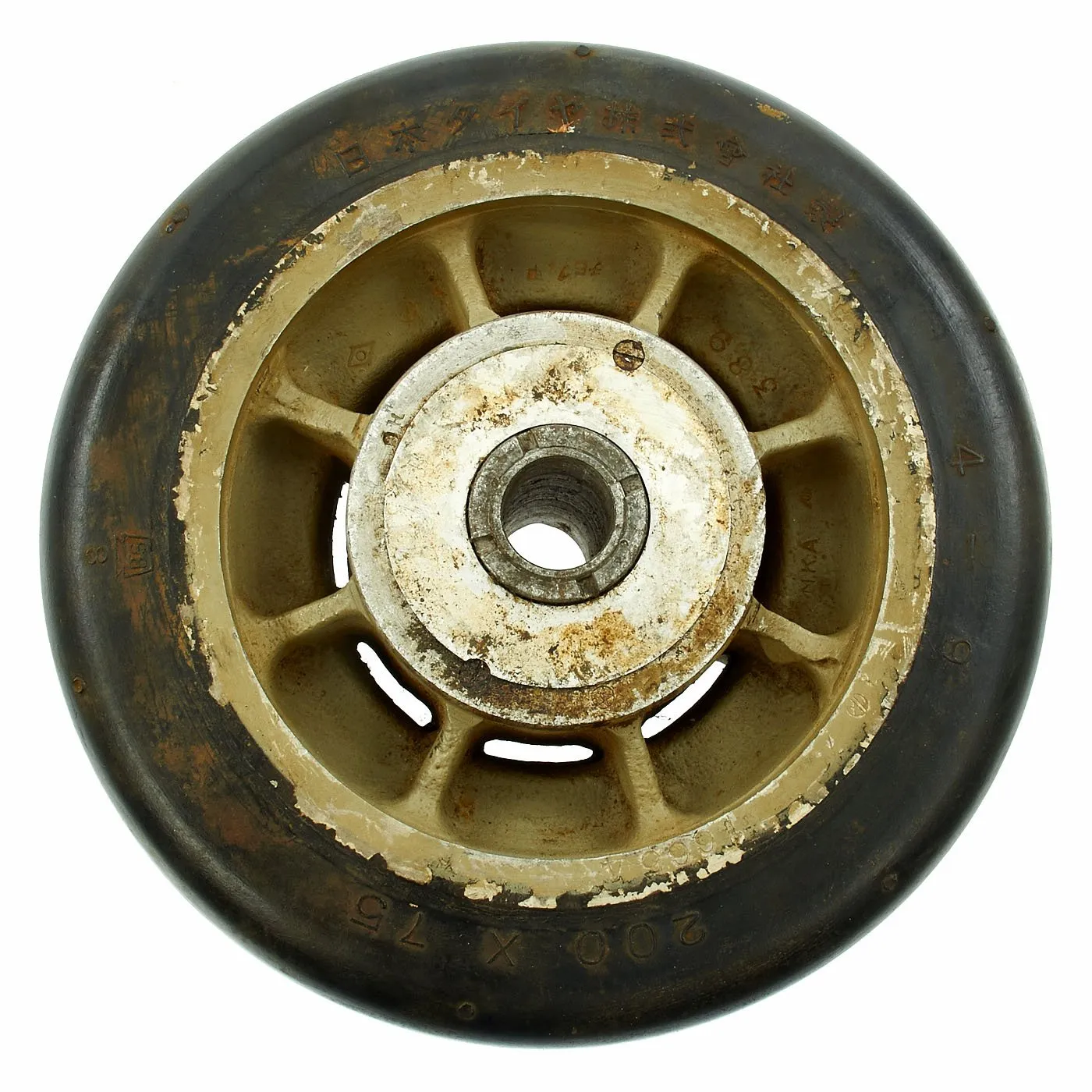 Original Imperial Japanese WWII Mitsubishi A6M Zero Rear Wheel