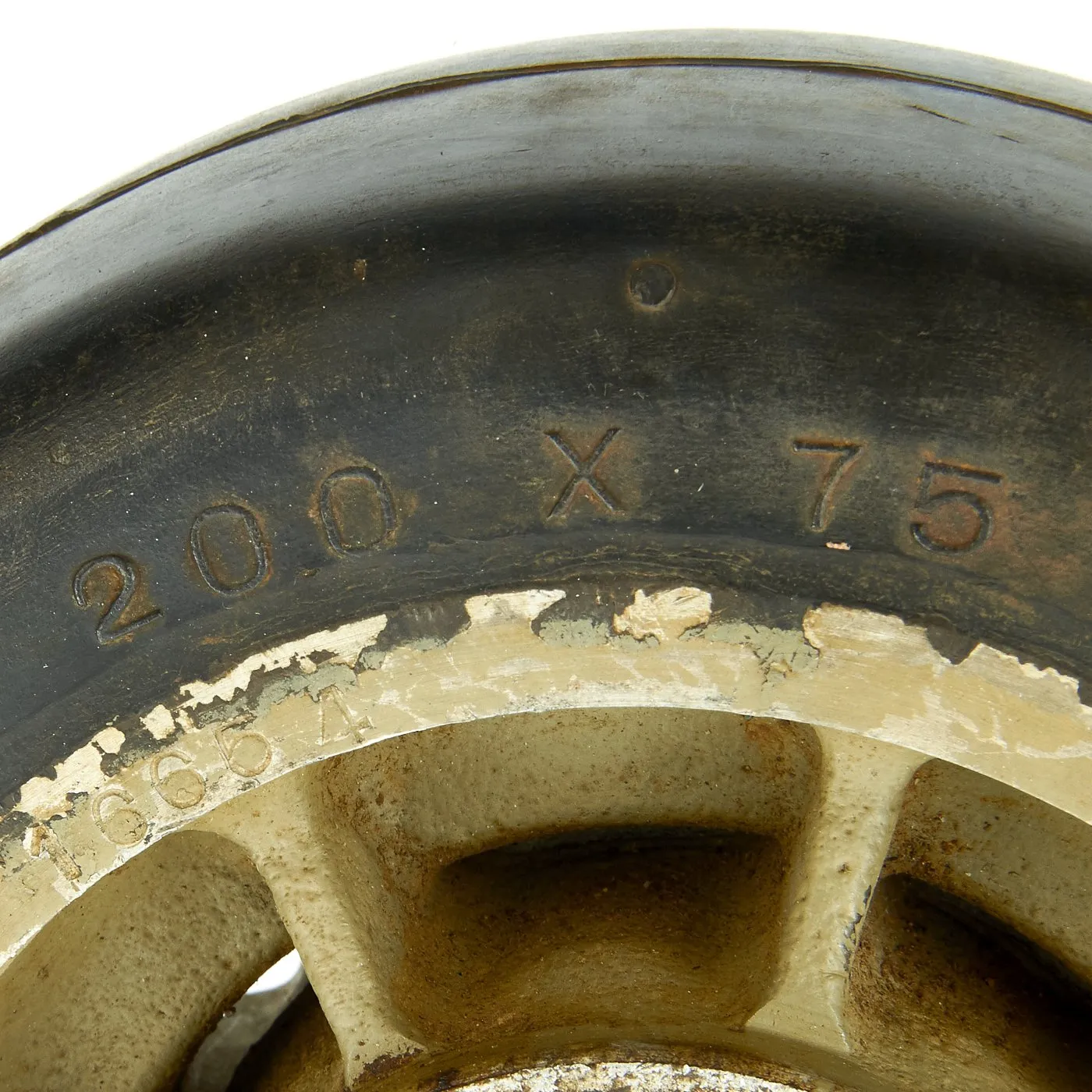 Original Imperial Japanese WWII Mitsubishi A6M Zero Rear Wheel