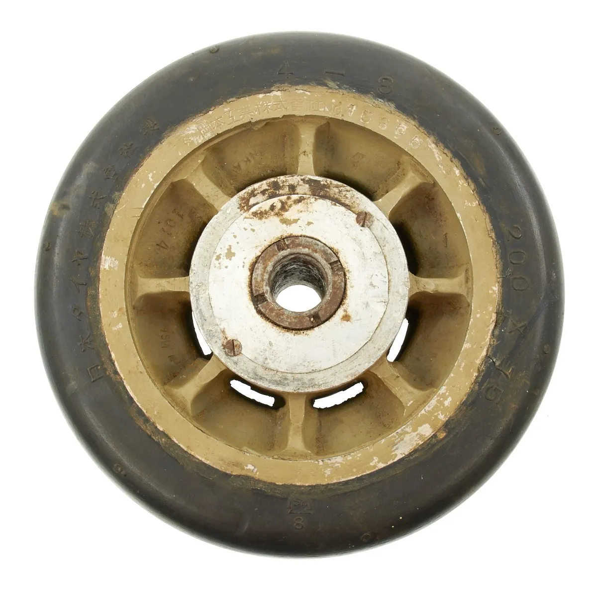 Original Japanese WWII Mitsubishi A6M Zero Rear Wheel